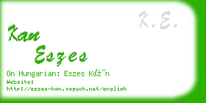 kan eszes business card